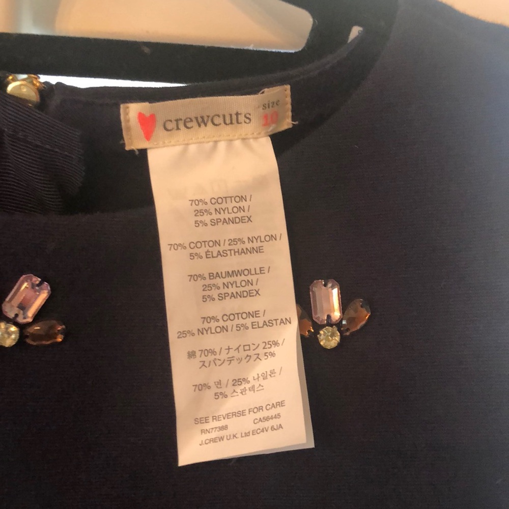 J. CREW Navy Blue Bee Dress - Picture 3 of 8